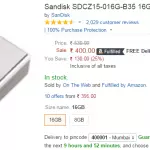 [25% Off]Sandisk 16GB USB Flash Drive @ Rs.400