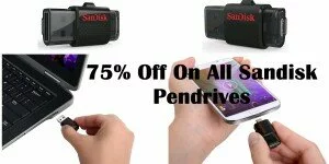 75% Off On All Sandisk 16GB Pen Drives